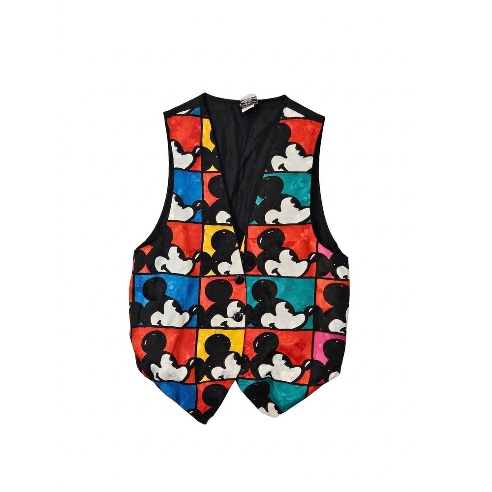 Mickey & Co Honey Fashion Vest S/M Multicolor Vintage Pop Art Made in USA